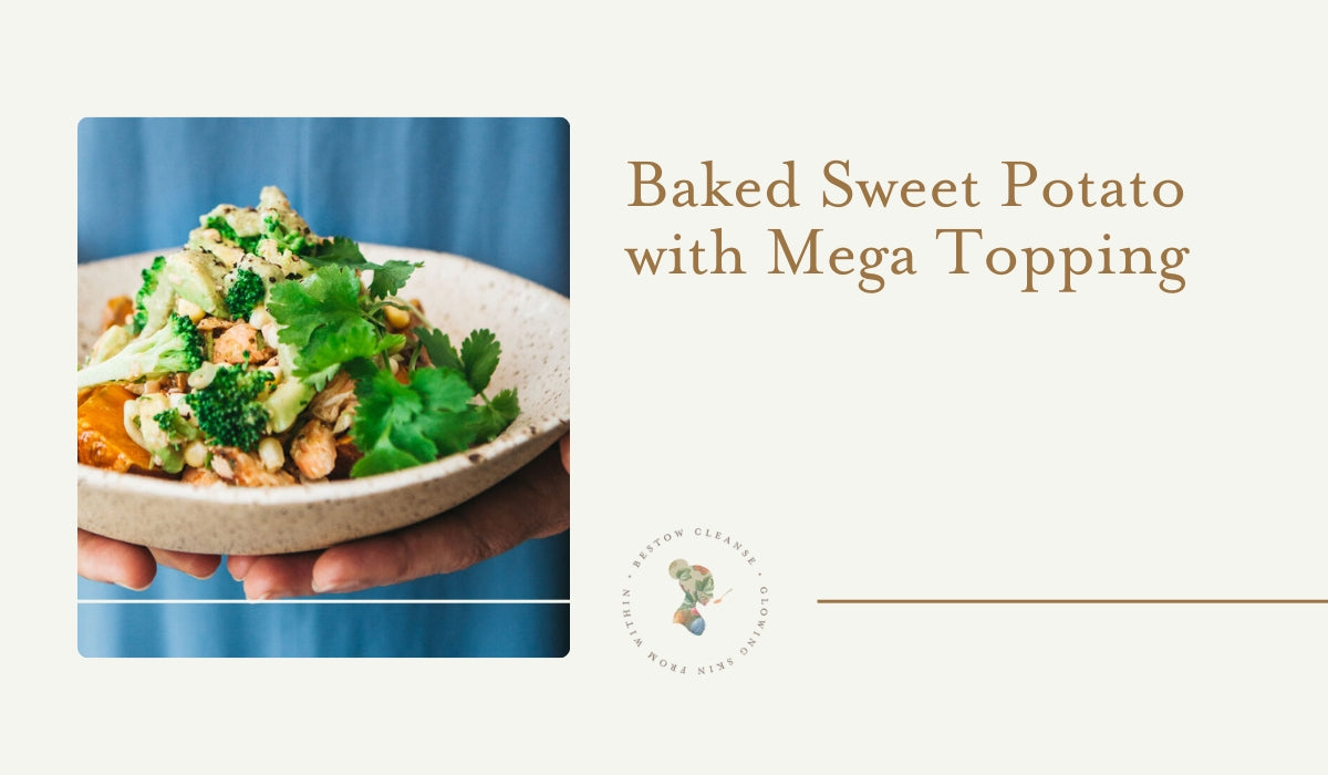 Baked Sweet Potato with Mega Topping