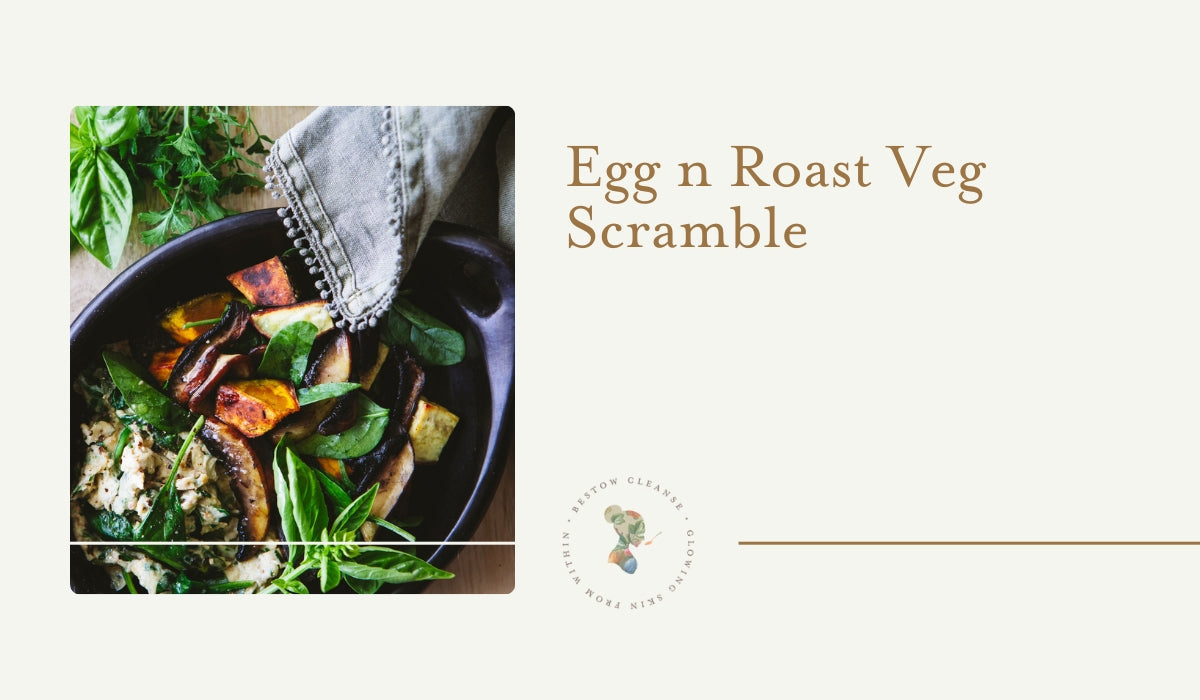 Egg n Roast Veg Scramble