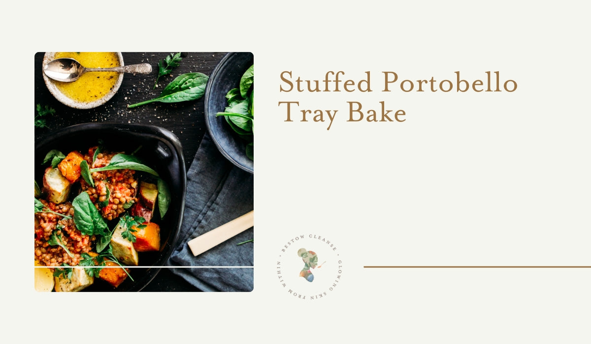 Stuffed Portobello Tray Bake